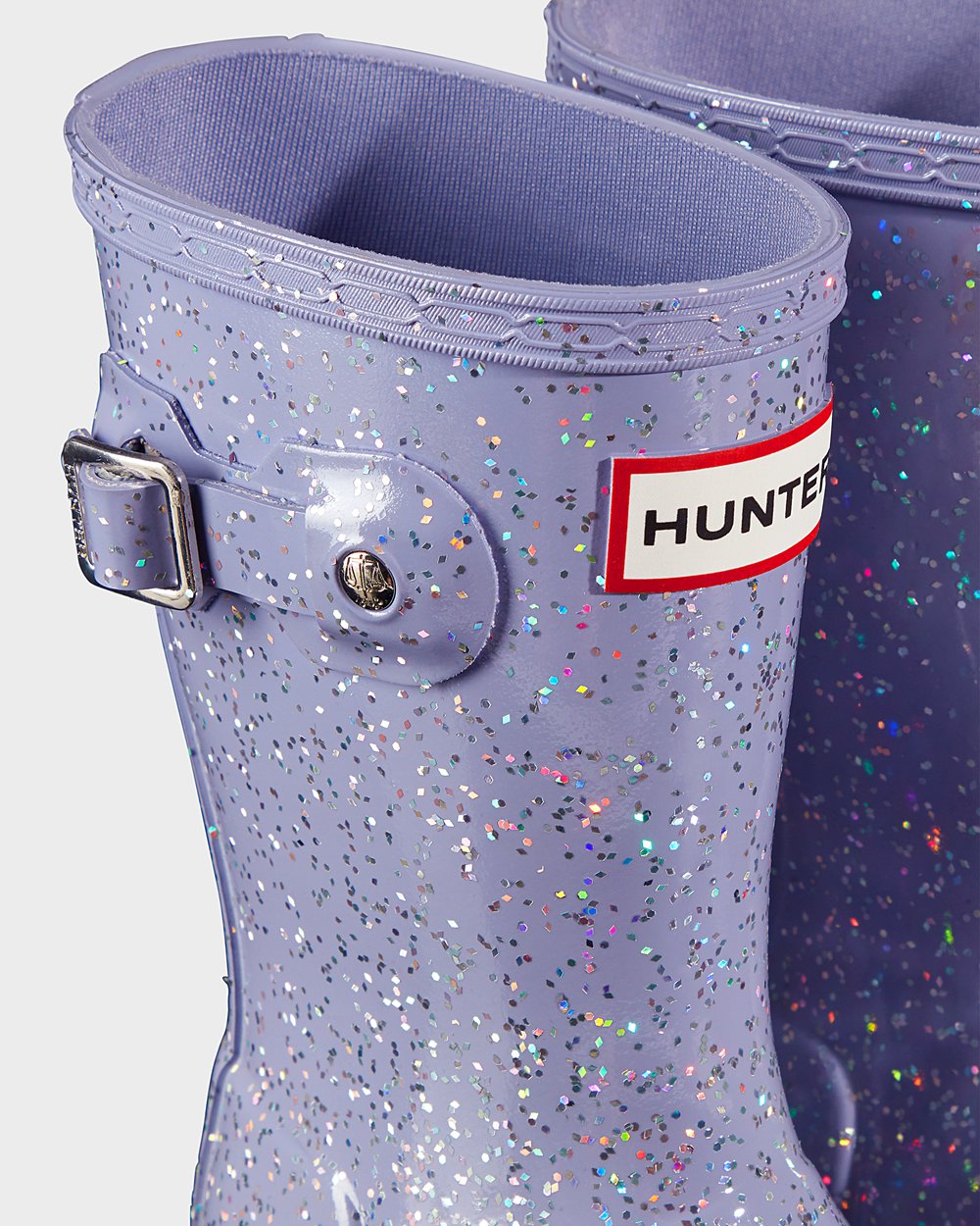 Kids Hunter Original Little Giant Glitter - Rain Boots Purple - 9138-NOAQS